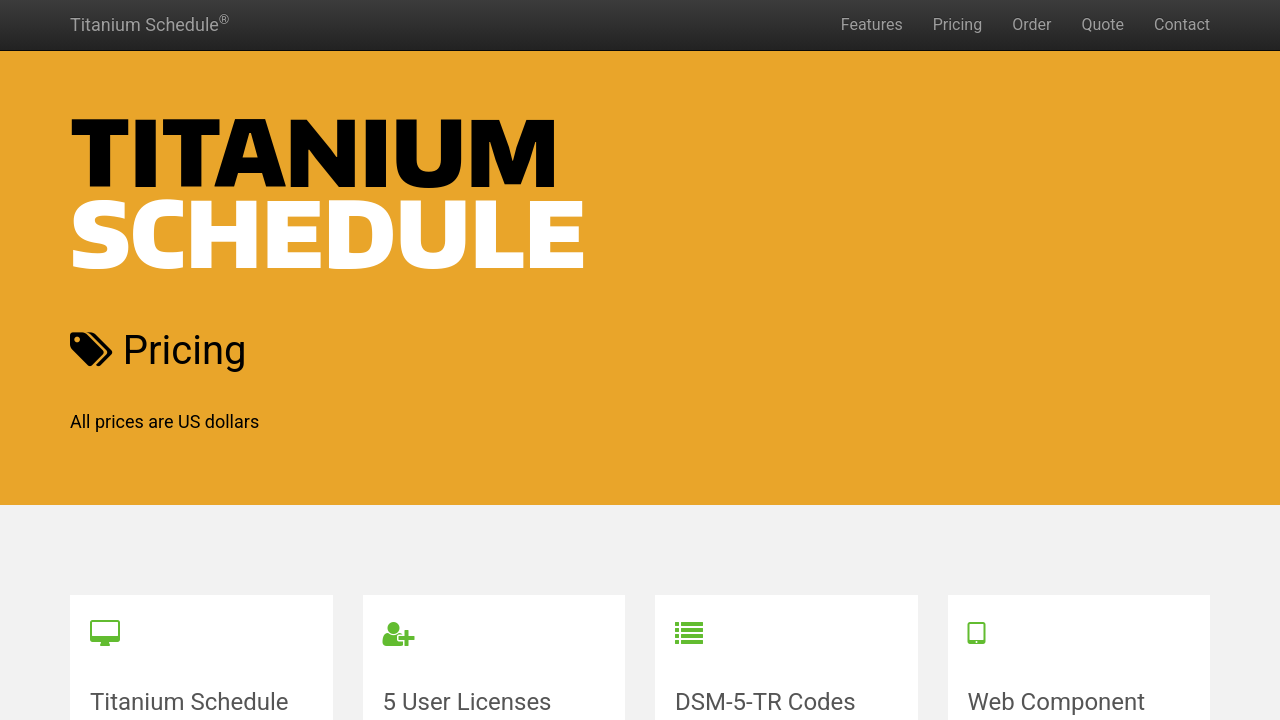 Titanium Schedule